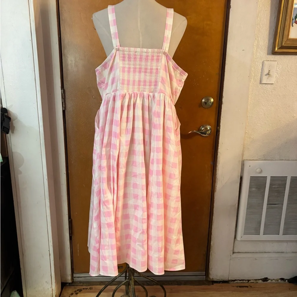 Torrid Retro Chic dress.  Gingham Pink  20/22 - Picture 4 of 5